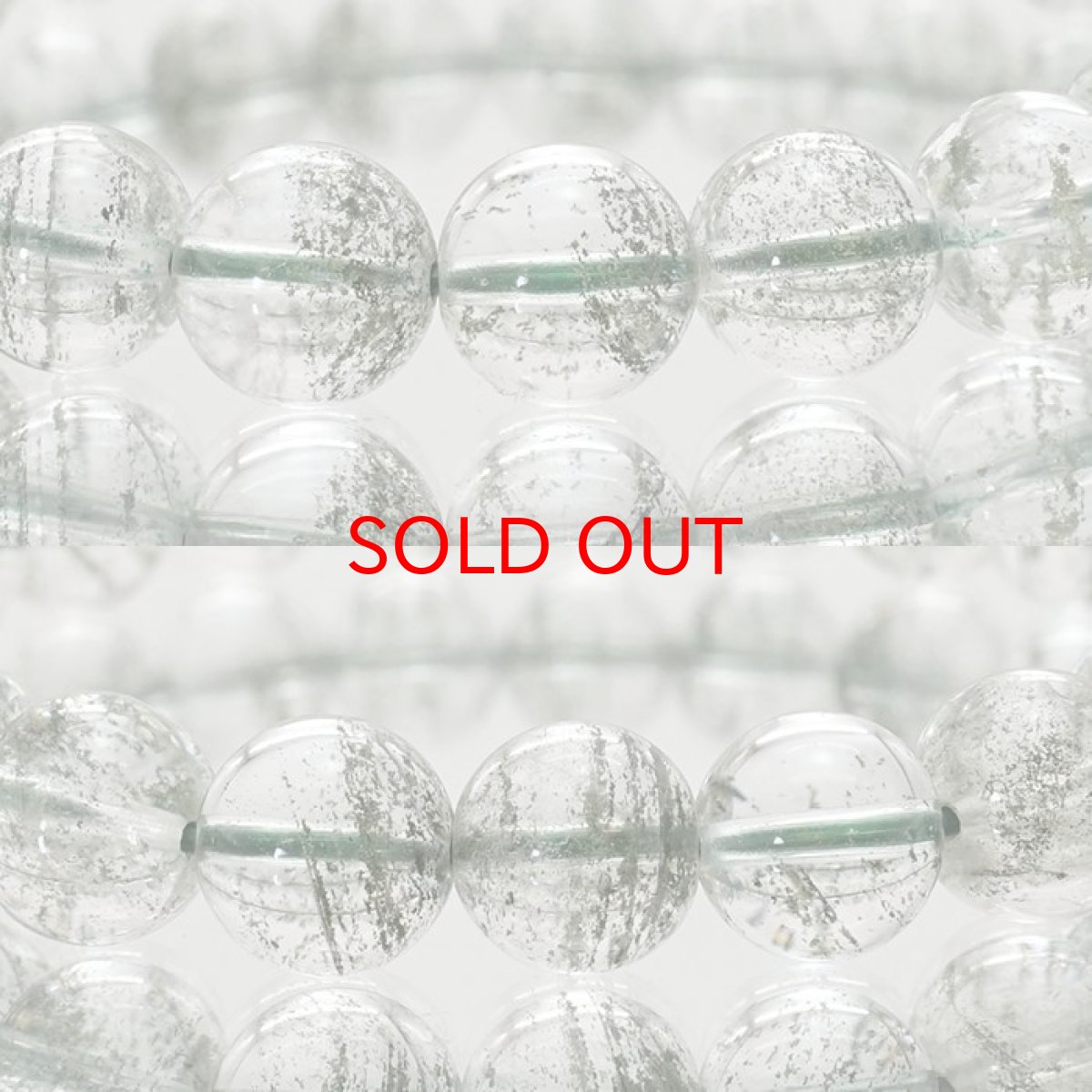 画像2: 【 一点もの 】 グリーンファントム ブレスレット  ブラジル産 水晶 ブレス 丸玉 9mm 天然石 パワーストーン 金運 カラーストーン (2)