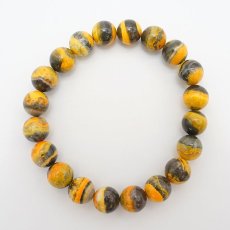 画像3: 【一点もの】 バンブルビージャスパー ブレスレット 10mm インドネシア産 bumblebee jasper 天然石 パワーストーン カラーストーン (3)