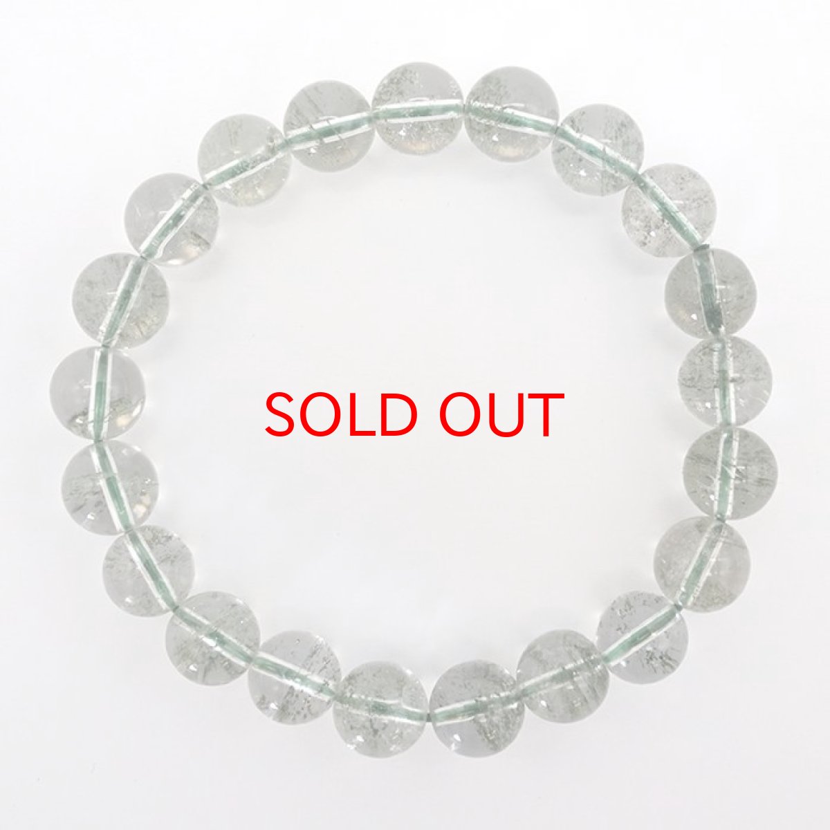 画像4: 【 一点もの 】 グリーンファントム ブレスレット  ブラジル産 水晶 ブレス 丸玉 9mm 天然石 パワーストーン 金運 カラーストーン (4)