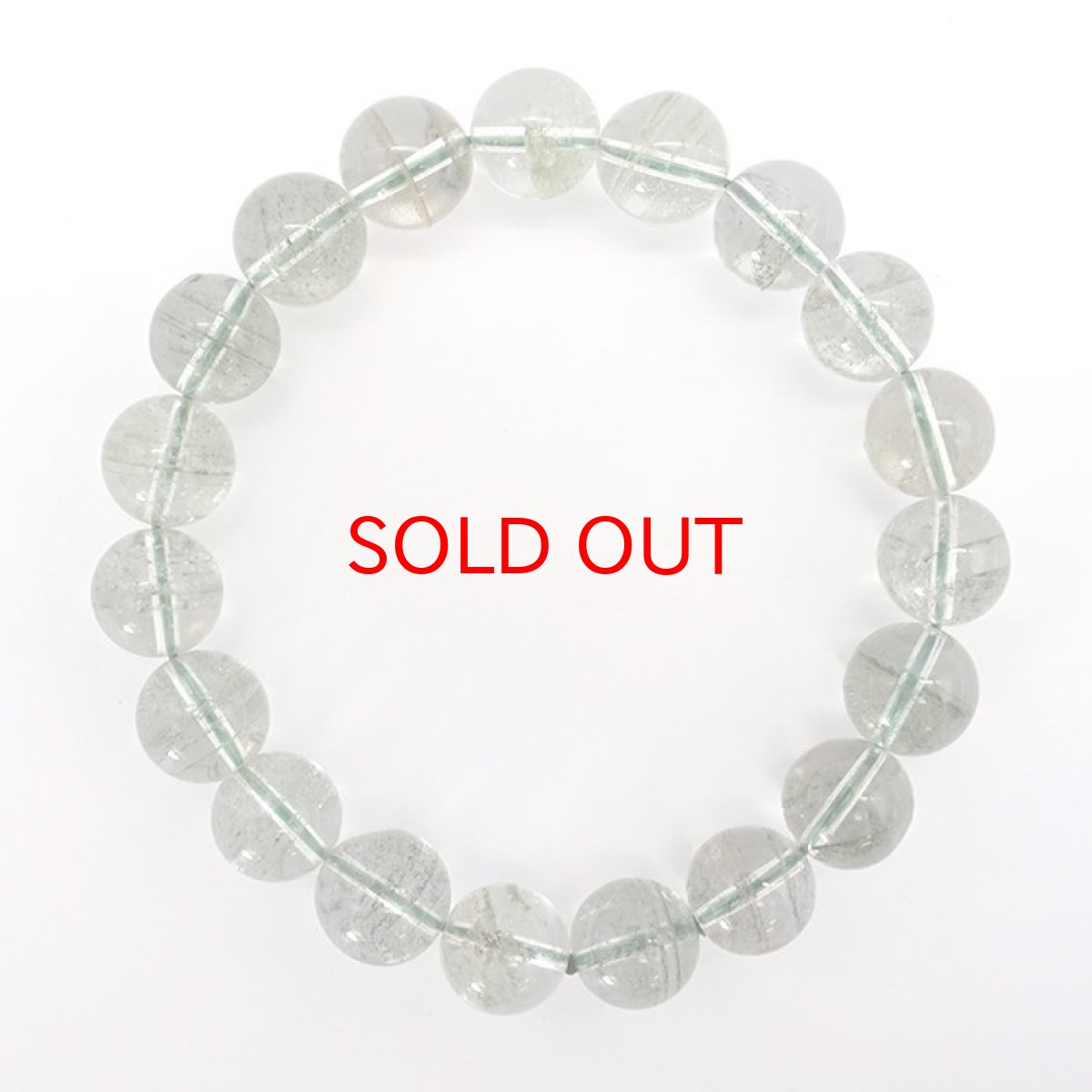 画像4: 【 一点もの 】 グリーンファントム ブレスレット  ブラジル産 水晶 ブレス 丸玉 10mm 天然石 パワーストーン 金運 カラーストーン (4)
