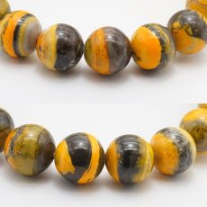 画像2: 【一点もの】 バンブルビージャスパー ブレスレット 10mm インドネシア産 bumblebee jasper 天然石 パワーストーン カラーストーン (2)