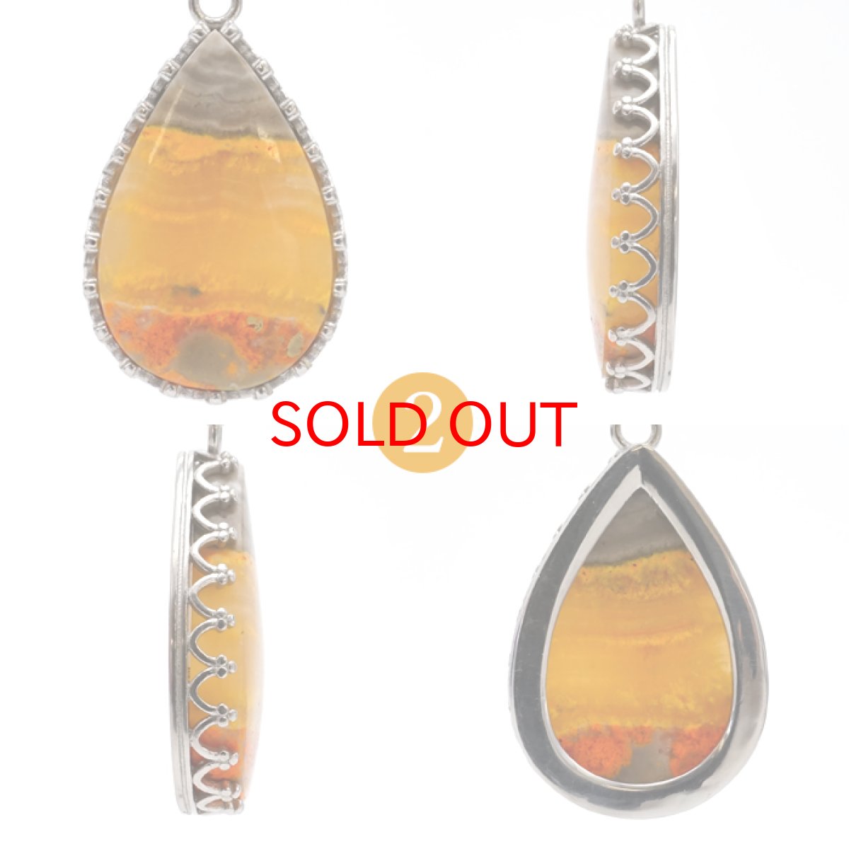 画像3: 【 一点もの 】 バンブルビージャスパー ペンダントトップ インドネシア産 ドロップ 日本製 自社製 天然石 パワーストーン カラーストーン (3)