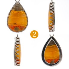 画像3: 【石の日SALE 14%OFF】 【 一点もの 】 バンブルビージャスパー ペンダントトップ インドネシア産 ドロップ 日本製 自社製 天然石 パワーストーン カラーストーン (3)