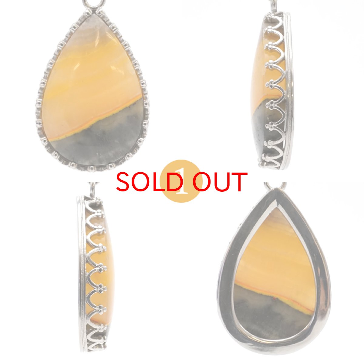 画像2: 【 一点もの 】 バンブルビージャスパー ペンダントトップ インドネシア産 ドロップ 日本製 自社製 天然石 パワーストーン カラーストーン (2)