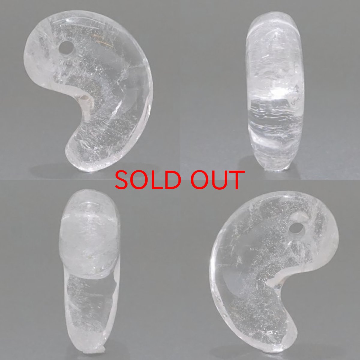 画像2: 【 一点もの 】 山梨黒平水晶 勾玉 30mm 透明 山梨県産 黒平鉱山 日本製 国産水晶 黒平 稀少価値 日本銘石 お守り パワーストーン 天然石 カラーストーン 【 正規販売店 】 (2)