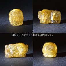 画像7: 貔貅 (ヒキュウ) ルチルクォーツ 彫り物 ブラジル産 【 一点物 】 rutile quartz brave troops 瑞獣 天然石 パワーストーン カラーストーン (7)