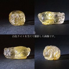 画像7: 貔貅 (ヒキュウ) ルチルクォーツ 彫り物 ブラジル産 【 一点物 】 rutile quartz brave troops 瑞獣 天然石 パワーストーン カラーストーン (7)