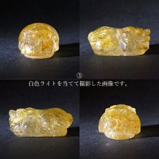 画像10: 貔貅 (ヒキュウ) ルチルクォーツ 彫り物 ブラジル産 【 一点物 】 rutile quartz brave troops 瑞獣 天然石 パワーストーン カラーストーン (10)