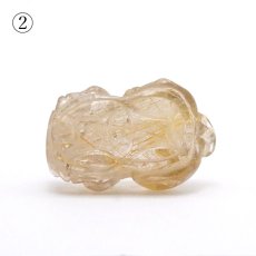 画像6: 貔貅 (ヒキュウ) ルチルクォーツ 彫り物 ブラジル産 【 一点物 】 rutile quartz brave troops 瑞獣 天然石 パワーストーン カラーストーン (6)