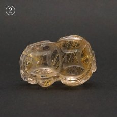 画像6: 貔貅 (ヒキュウ) ルチルクォーツ 彫り物 ブラジル産 【 一点物 】 rutile quartz brave troops 瑞獣 天然石 パワーストーン カラーストーン (6)