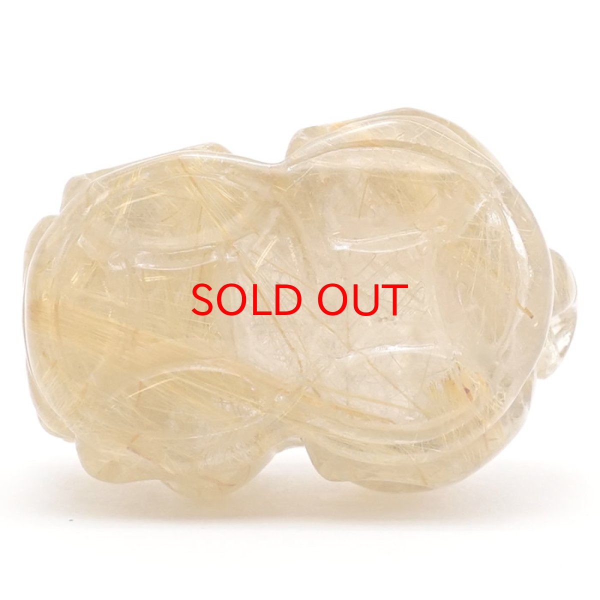 画像3: 貔貅 (ヒキュウ) ルチルクォーツ 彫り物 ブラジル産 【 一点物 】 rutile quartz brave troops 瑞獣 天然石 パワーストーン カラーストーン (3)