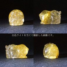 画像4: 貔貅 (ヒキュウ) ルチルクォーツ 彫り物 ブラジル産 【 一点物 】 rutile quartz brave troops 瑞獣 天然石 パワーストーン カラーストーン (4)