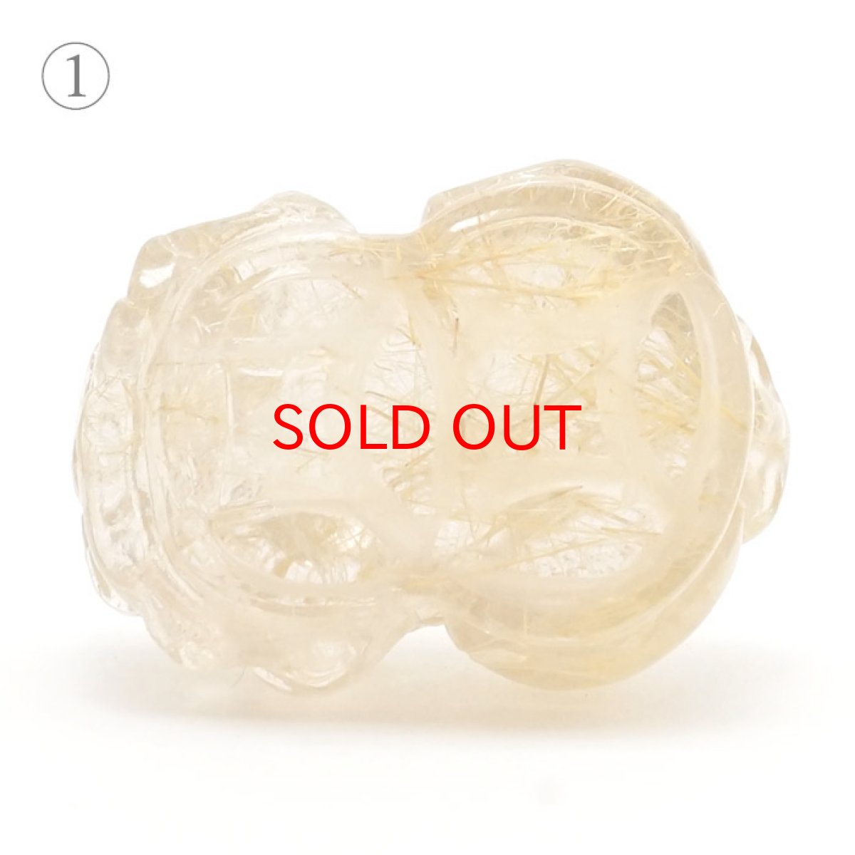 画像3: 貔貅 (ヒキュウ) ルチルクォーツ 彫り物 ブラジル産 【 一点物 】 rutile quartz brave troops 瑞獣 天然石 パワーストーン カラーストーン (3)