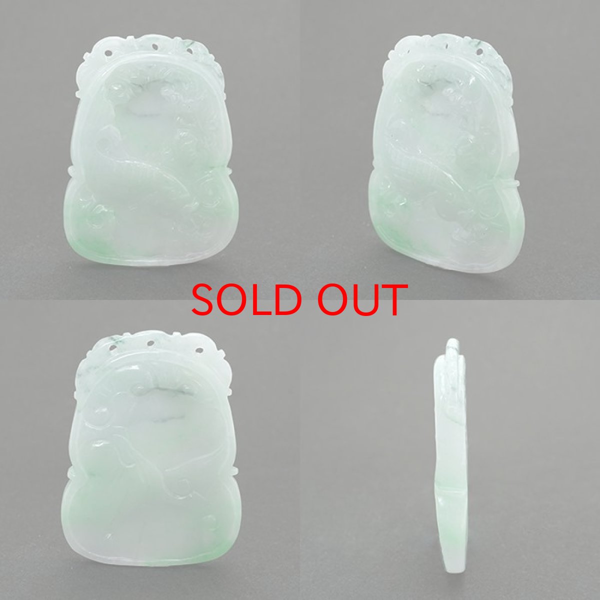 画像2: 【BLACK FRIDAY対象】 【 一点物 】 翡翠 鯉 彫り物 約5.0cm ミャンマー産 Jade Jadeite ひすい ヒスイ 彫りもの ペンダントトップ お守り 天然石 パワーストーン 【証明書つき】 カラーストーン (2)