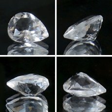 画像2: ペタライト ルース 約1.0ct ペアーシェイプカット ブラジル産 【一点もの】 葉長石 Petalite 裸石 鉱物 浄化 お守り 天然石 パワーストーン カラーストーン (2)