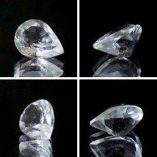 画像2: ペタライト ルース 約0.75ct ペアーシェイプカット ブラジル産 【一点もの】 葉長石 Petalite 裸石 鉱物 浄化 お守り 天然石 パワーストーン カラーストーン (2)