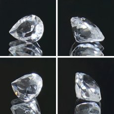 画像2: ペタライト ルース 約0.55ct ペアーシェイプカット ブラジル産 【一点もの】 葉長石 Petalite 裸石 鉱物 浄化 お守り 天然石 パワーストーン カラーストーン (2)