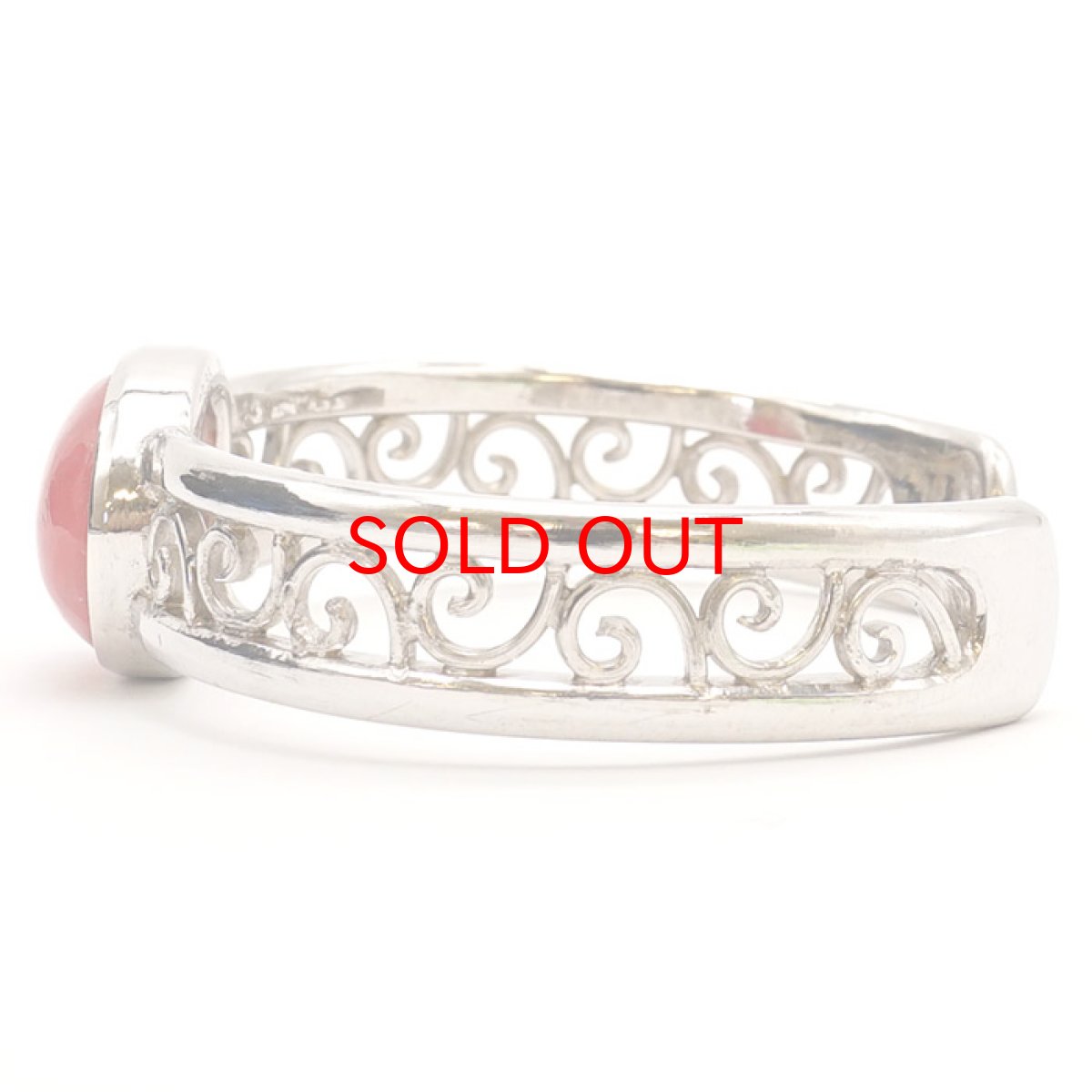 画像5: 【弊社オリジナルデザイン】インカローズ シルバーバングル ブレスレット デザインB 日本製 SV925 【一点物】 証明書つき 天然石 パワーストーン カラーストーン (5)