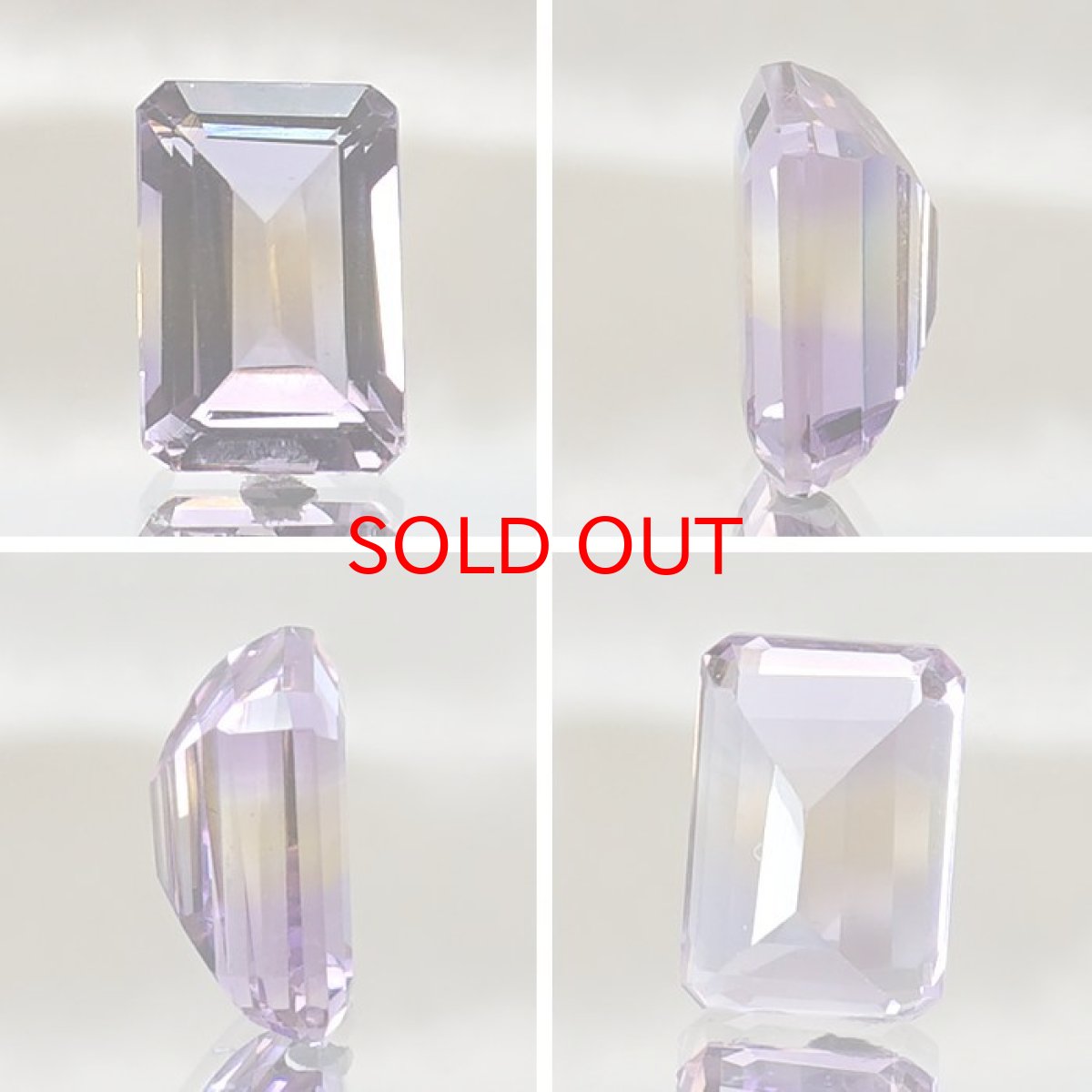 画像2: アメトリン ルース 3.25ct エメラルドカット ボリビア産 一点もの アメジスト シトリン バイカラー 希少石 天然石 パワーストーン カラーストーン (2)