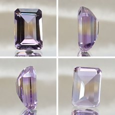 画像2: アメトリン ルース 3.25ct エメラルドカット ボリビア産 一点もの アメジスト シトリン バイカラー 希少石 天然石 パワーストーン カラーストーン (2)