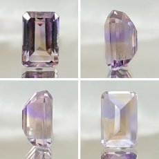 画像2: アメトリン ルース 4.65ct エメラルドカット ボリビア産 一点もの アメジスト シトリン バイカラー 希少石 天然石 パワーストーン カラーストーン (2)