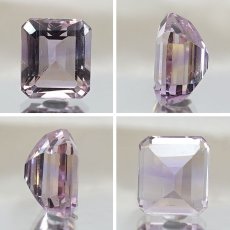 画像2: アメトリン ルース 3.55ct エメラルドカット ボリビア産 一点もの アメジスト シトリン バイカラー 希少石 天然石 パワーストーン カラーストーン (2)