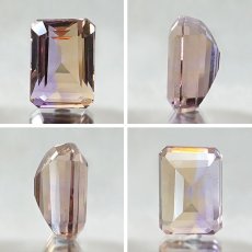 画像2: アメトリン ルース 7.65ct エメラルドカット ボリビア産 一点もの アメジスト シトリン バイカラー 希少石 天然石 パワーストーン カラーストーン (2)