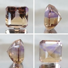 画像2: アメトリン ルース 7.35ct エメラルドカット ボリビア産 一点もの アメジスト シトリン バイカラー 希少石 天然石 パワーストーン カラーストーン (2)