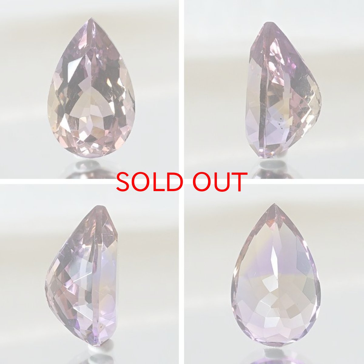 画像2: 【20%OFFセール】 アメトリン ルース 5.15ct ドロップカット ボリビア産 一点もの アメジスト シトリン バイカラー 希少石 天然石 パワーストーン カラーストーン (2)