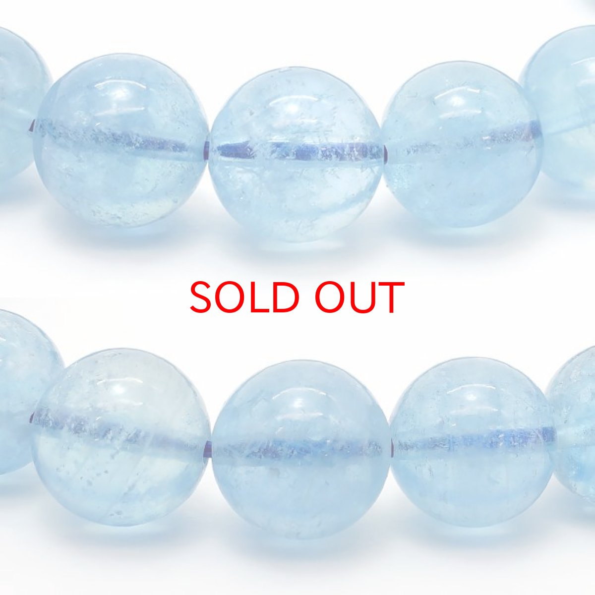 画像2: アクアマリン 10mm ブレスレット ブラジル産 【 一点物 】 Aquamarine 緑柱石 藍柱石 藍玉 水色 浄化 お守り 天然石 パワーストーン カラーストーン (2)