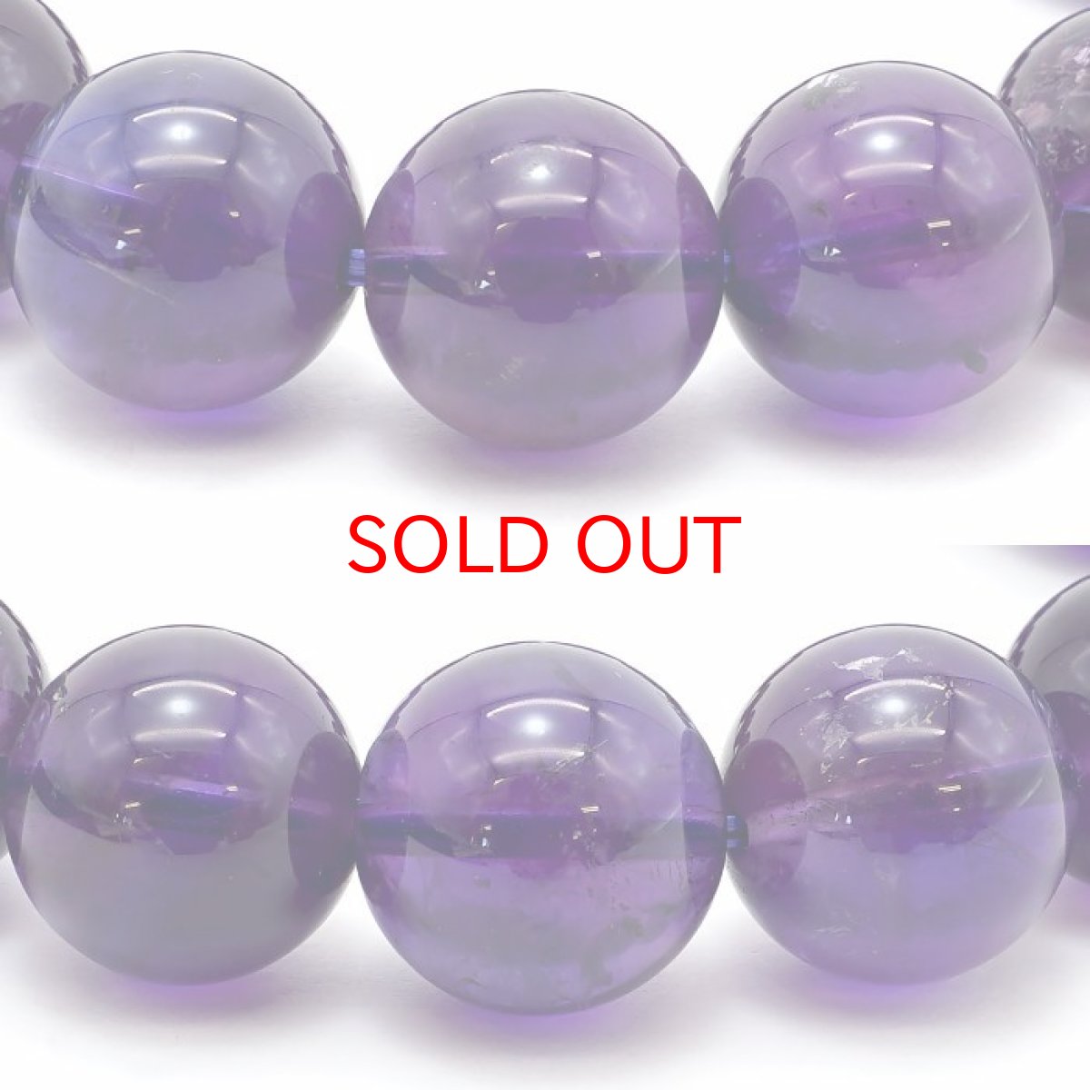 画像2: 【20%OFFセール】 アメジスト 13mm ブレスレット ウルグアイ産 【 一点物 】 Amethyst 2月 誕生石 浄化 お守り 天然石 パワーストーン カラーストーン (2)
