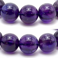 画像2: アメジスト 13mm ブレスレット ウルグアイ産 【 一点物 】 Amethyst 2月 誕生石 浄化 お守り 天然石 パワーストーン カラーストーン (2)