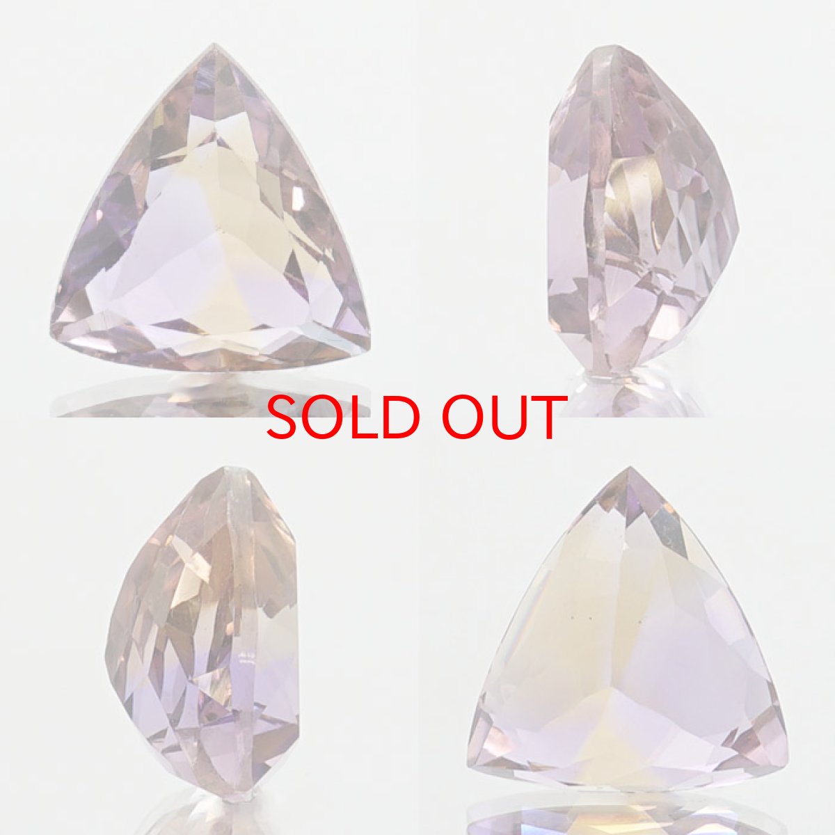 画像2: アメトリン ルース 8.68ct トリリアンカット ボリビア産 一点もの アメジスト シトリン バイカラー 希少石 天然石 パワーストーン カラーストーン (2)