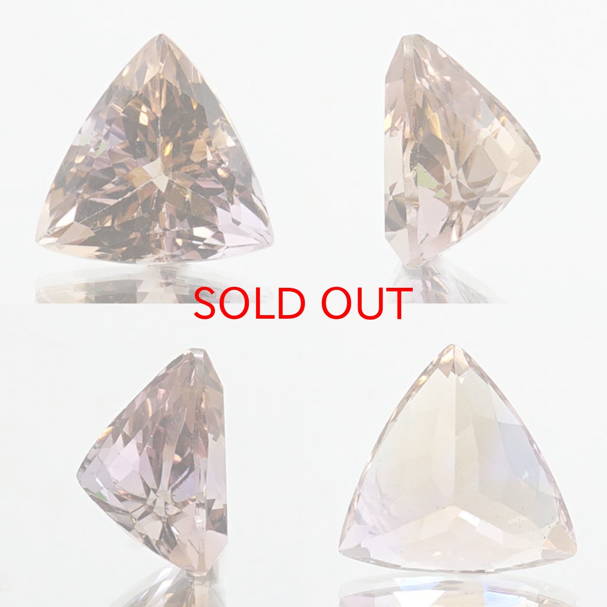 画像2: 【20%OFFセール】 アメトリン ルース 7.67ct トリリアンカット ボリビア産 一点もの アメジスト シトリン バイカラー 希少石 天然石 パワーストーン カラーストーン (2)