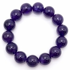 画像4: アメジスト 17mm ブレスレット ウルグアイ産 【 一点物 】 Amethyst 2月 誕生石 浄化 お守り 天然石 パワーストーン カラーストーン (4)