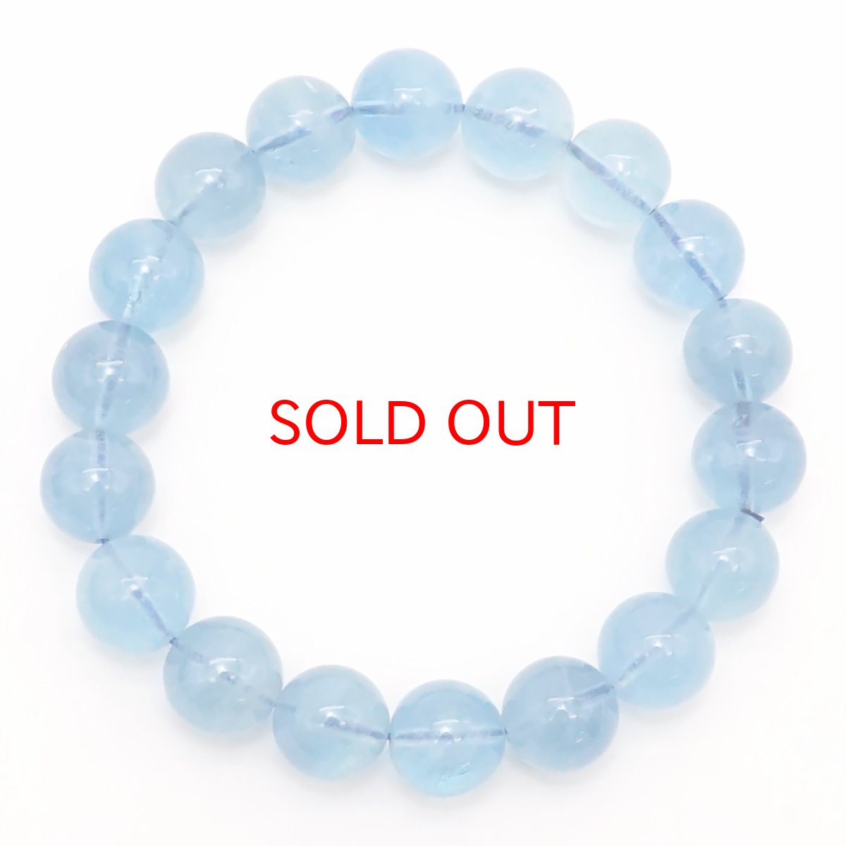 画像4: 【20%OFFセール】 アクアマリン 11mm ブレスレット ブラジル産 【 一点物 】 Aquamarine 緑柱石 藍柱石 藍玉 水色 浄化 お守り 天然石 パワーストーン カラーストーン (4)