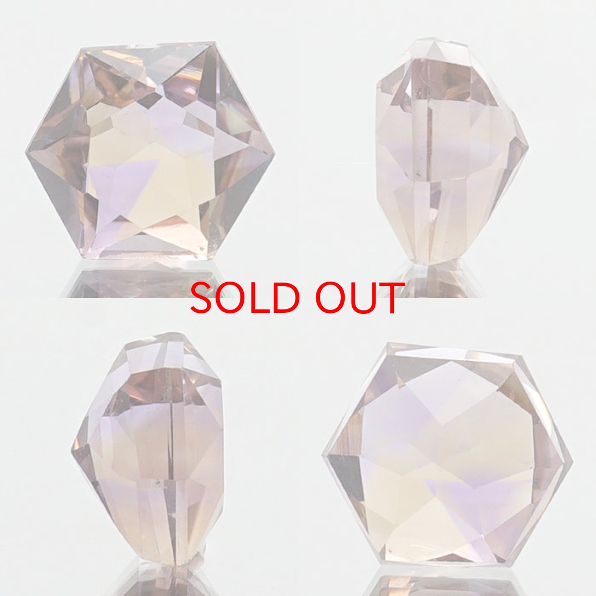 画像2: アメトリン ルース 9.56ct 六芒星 ボリビア産 一点もの アメジスト シトリン バイカラー 希少石 天然石 パワーストーン カラーストーン (2)