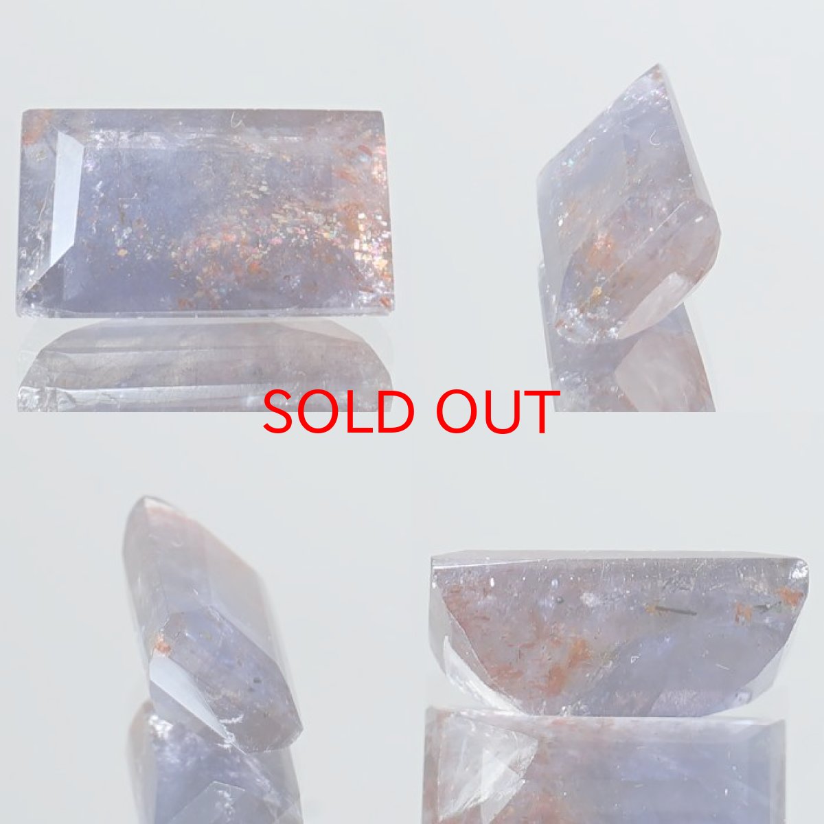 画像2: ブラッドショットアイオライト ルース 3.2ct スクエアカット インド産 【 一点もの 】 アイオライト 菫色 菫青石 裸石 天然石 パワーストーン カラーストーン (2)