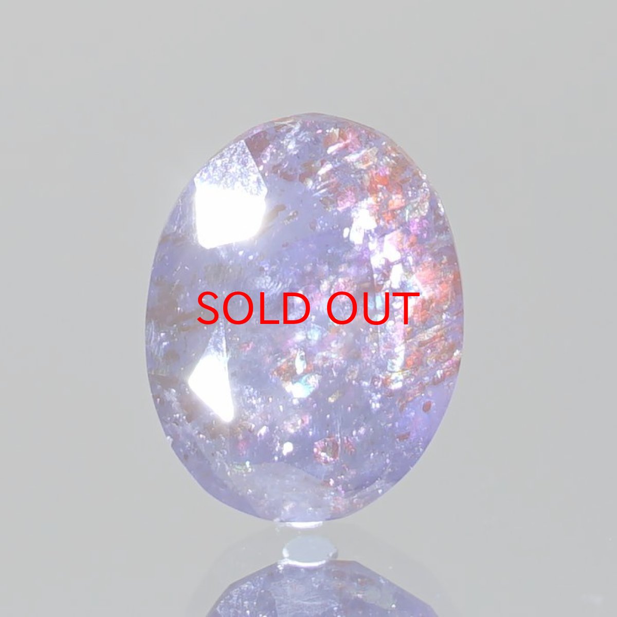 画像4: ブラッドショットアイオライト ルース 3.5ct オーバルカット インド産 【 一点もの 】 アイオライト 菫色 菫青石 裸石 天然石 パワーストーン カラーストーン (4)