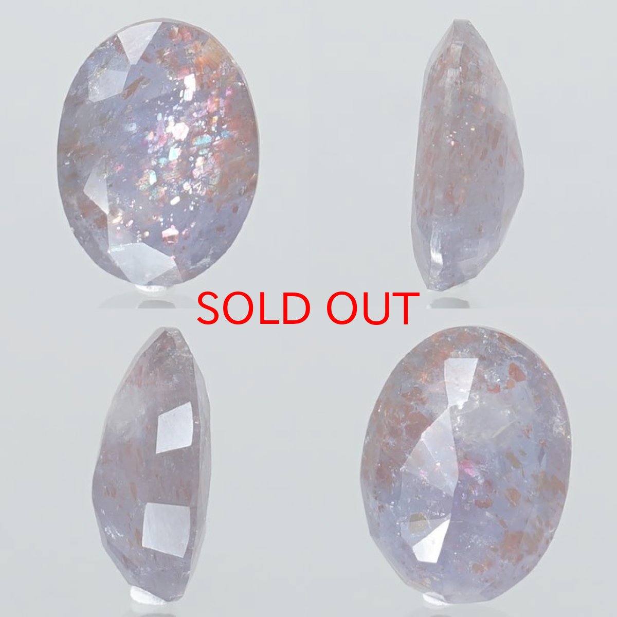 画像2: ブラッドショットアイオライト ルース 3.5ct オーバルカット インド産 【 一点もの 】 アイオライト 菫色 菫青石 裸石 天然石 パワーストーン カラーストーン (2)