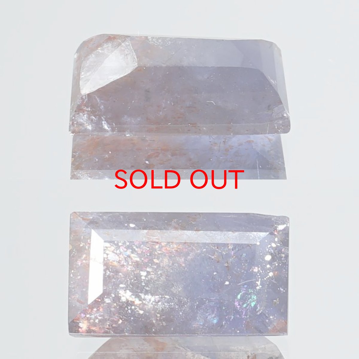 画像3: ブラッドショットアイオライト ルース 3.2ct スクエアカット インド産 【 一点もの 】 アイオライト 菫色 菫青石 裸石 天然石 パワーストーン カラーストーン (3)