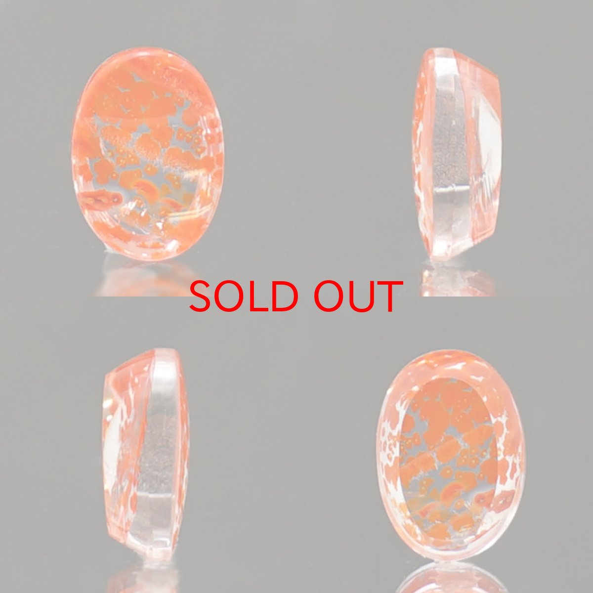 画像2: 【 1点物 】オーロラインクォーツ ルース 1.03ct オーバル ブラジル産 Aurora In Quartz リモナイト ヘマタイト 天然石 パワーストーン 浄化 お守り カラーストーン (2)