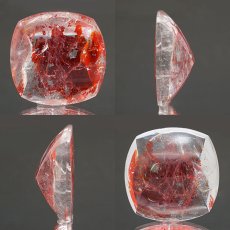 画像2: 【 1点物 】オーロラインクォーツ ルース 33.17ct スクエア ブラジル産 Aurora In Quartz リモナイト ヘマタイト 天然石 パワーストーン 浄化 お守り カラーストーン (2)