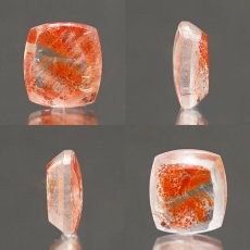 画像2: 【 1点物 】オーロラインクォーツ ルース 2.07ct スクエア ブラジル産 Aurora In Quartz リモナイト ヘマタイト 天然石 パワーストーン 浄化 お守り カラーストーン (2)