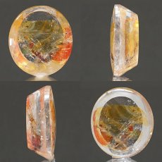 画像2: 【 1点物 】オーロラインクォーツ ルース 20.25ct オーバル ブラジル産 Aurora In Quartz リモナイト ヘマタイト 天然石 パワーストーン 浄化 お守り カラーストーン (2)