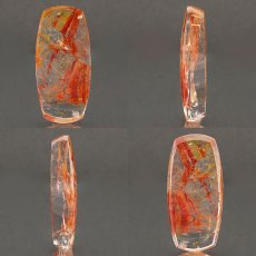 画像2: 【 1点物 】オーロラインクォーツ ルース 36.60ct スクエア ブラジル産 Aurora In Quartz リモナイト ヘマタイト 天然石 パワーストーン 浄化 お守り カラーストーン (2)