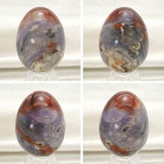 画像2: アゲートインアメジスト エッグ 卵型 一点もの インドネシア産 天然石 パワーストーン (2)