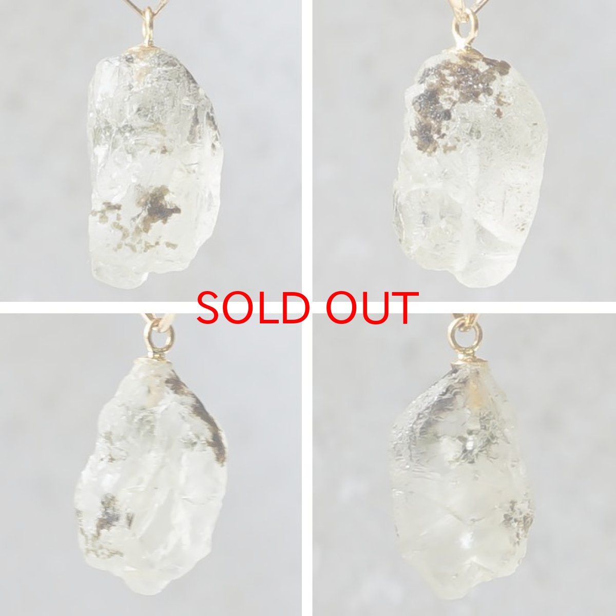 画像2: フェナカイト 5.7ct ペンダントトップ ロシア産 K18 ラフ 原石 【 一点もの 】 Phenakite 日本製 希少石 フェナス石 ネックレス パワーストーン 浄化 (2)