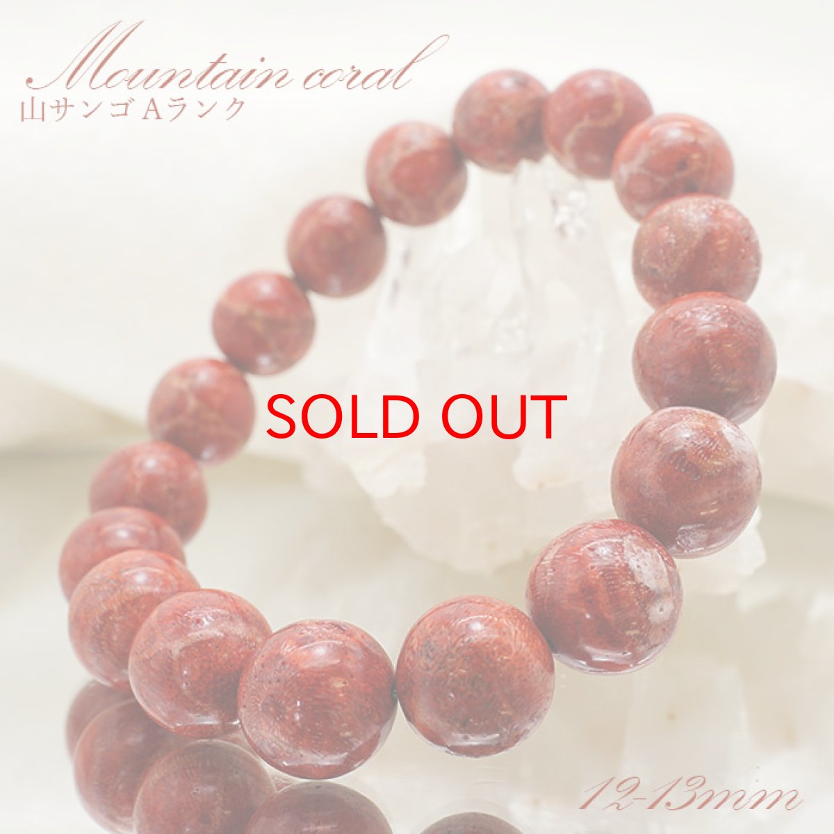 画像1: 【SALE 14%OFF】 天然山サンゴ 12.0〜13.0mm Aランク ブレスレット インドネシア産 【 一点もの 】 mountain coral 浄化 天然石 パワーストーン カラーストーン (1)