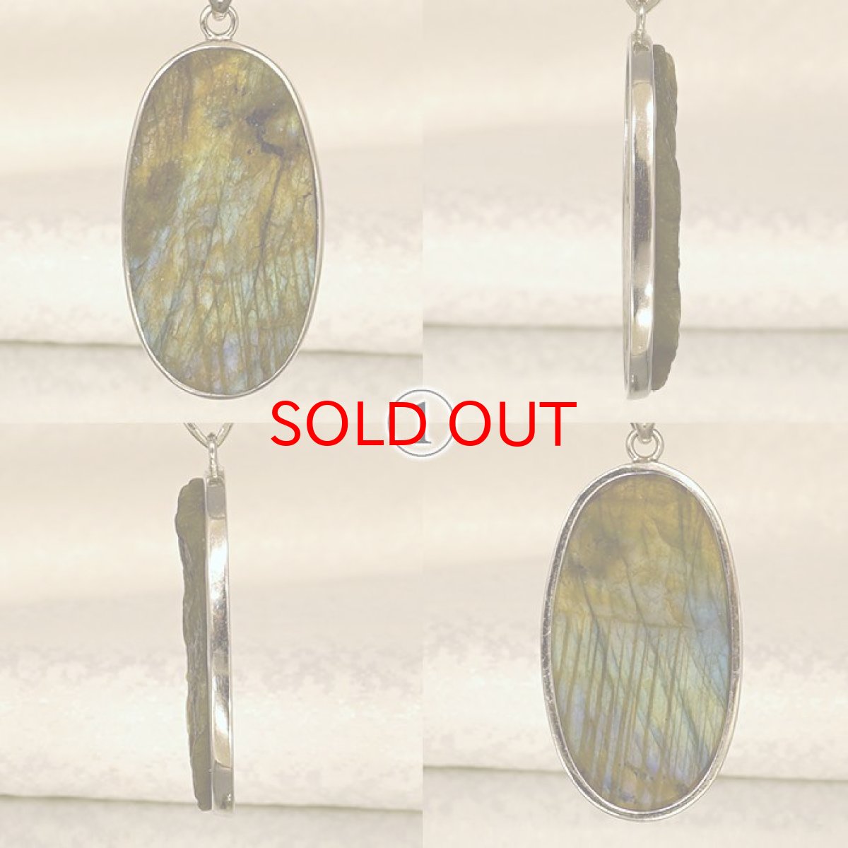 画像3: ドゥルージーラブラドライト ペンダントトップ SV925 マダガスカル産 オーバル 日本製 天然石 パワーストーン シルバー (3)